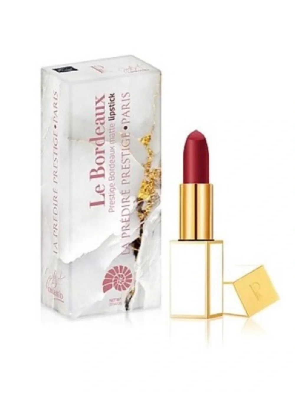 Bordeaux Matte Lipstick — Deep Rose Red